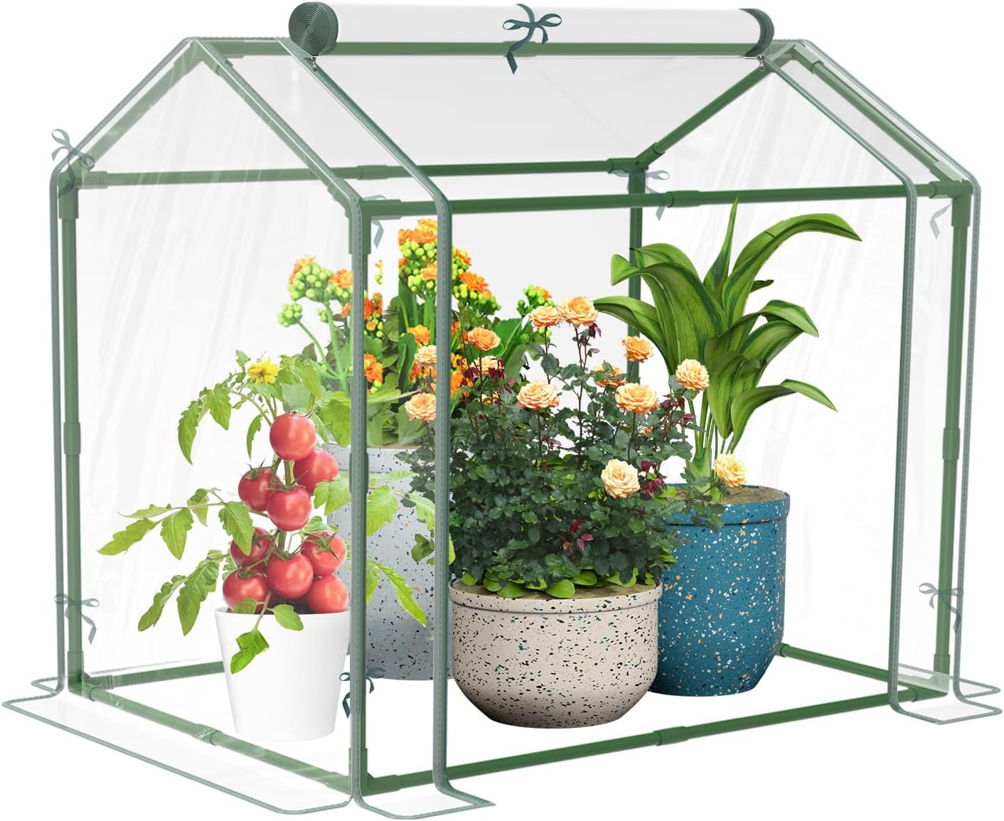 Kazoo Mini Greenhouse Sturdy Portable Green House With PVC Cover
